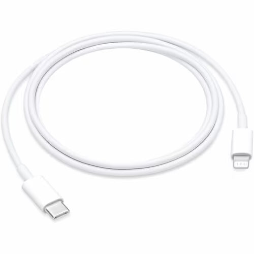 Apple 1 m (39.37") Lightning/USB-C Data Transfer Cable - Cable for iPhone, iPad Pro, iPad Air, iPad mini, MacBook Pro - First End: 1 x 24-pin USB Type C - Male - Second End: 1 x Lightning - Male - White