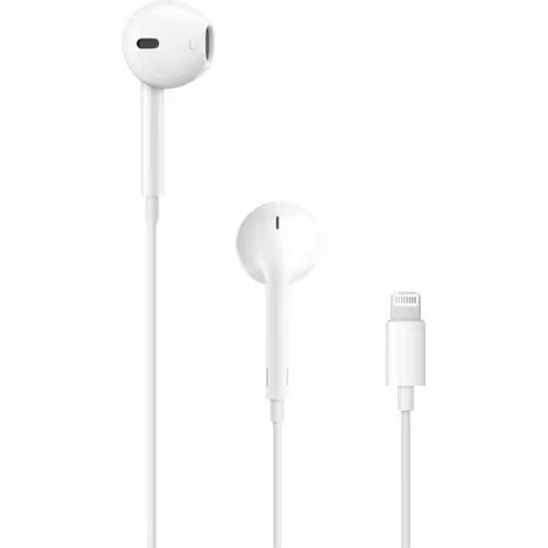 Apple EarPods Wired Earbud Stereo Earset - White - Binaural - Outer-ear - Lightning Connector